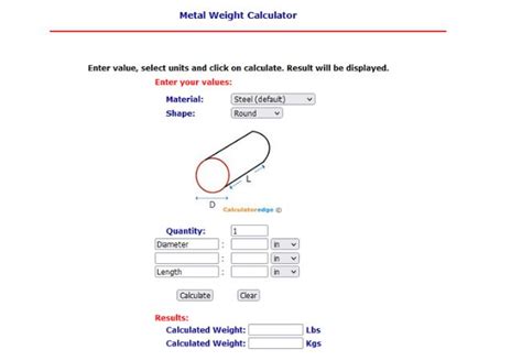 metal boxes calculator|metal weight calculator uk.